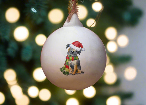 Border Terrier Ceramic Bauble